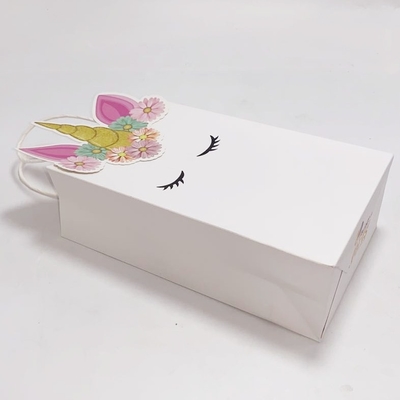 Personalised White Paper Bags Decoration Stand Up Pouch Easy To Carry