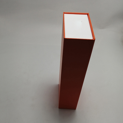 Orange Printing Paper Box Book Style Custom Gift Box Packaging With Magnet