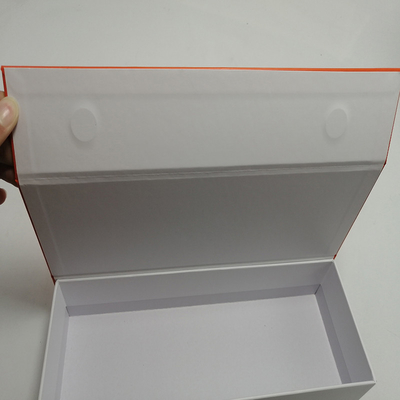 Orange Printing Paper Box Book Style Custom Gift Box Packaging With Magnet