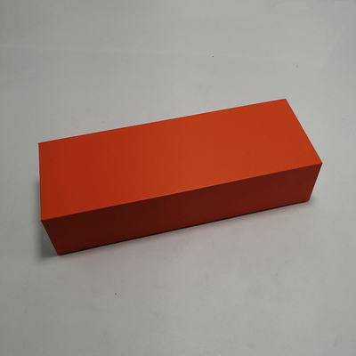 Orange Printing Paper Box Book Style Custom Gift Box Packaging With Magnet