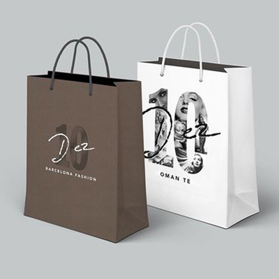 250gsm Recycled Gift Bags Large Personalised White Paper Bags Biodegradable