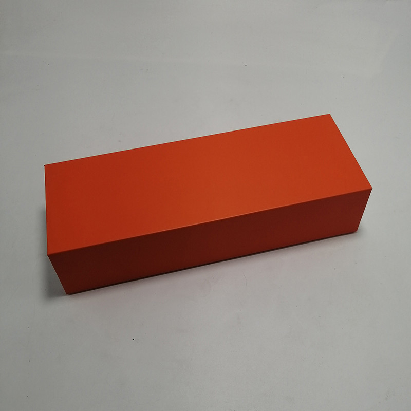 Orange Printing Paper Box Book Style Custom Gift Box Packaging With Magnet